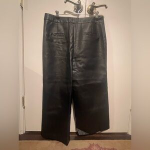 Black faux Leather cropped Pants